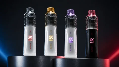 รีวิว Nexas Booster 16000 Puffs เครื่องสีขาวและดำ
