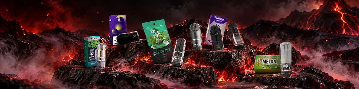 แบนเนอร์หมวดหมู่หัวพอตน้ำยา Flavor Pods ร้าน ChabaPod